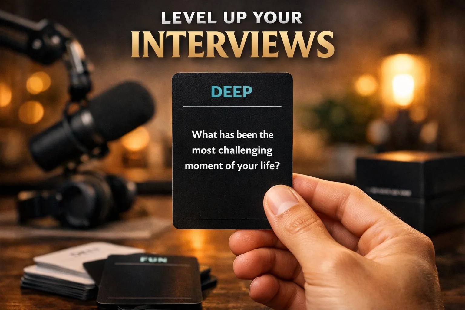 Podcast Question Cards Printable | Interview Prompts for Podcasters & Content Creators | Instant Download