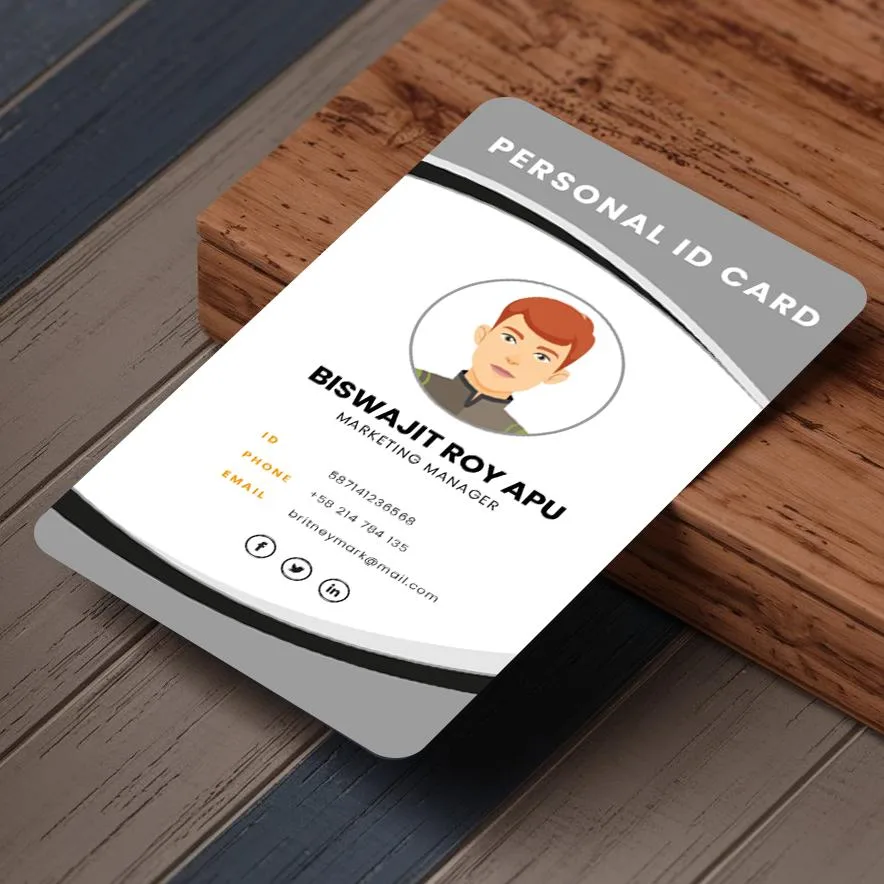 Custom Printed Plastic ID Card: Staff, Business, Membership