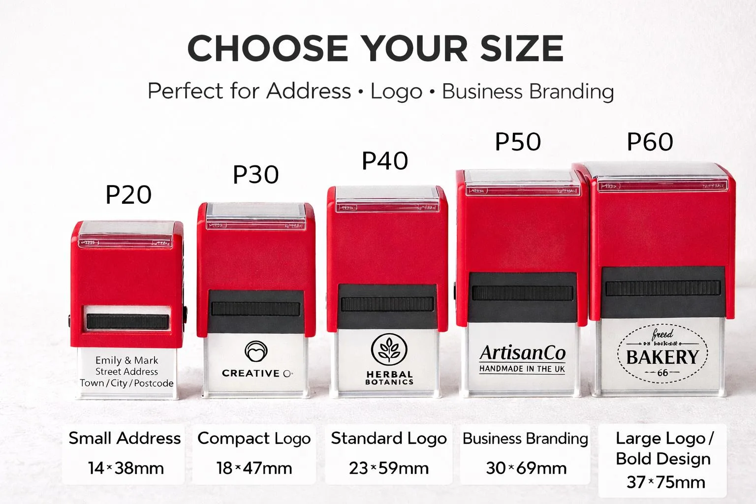 Personalised Self Inking Stamp – Return Address or Logo Stamp for Small Business Packaging
