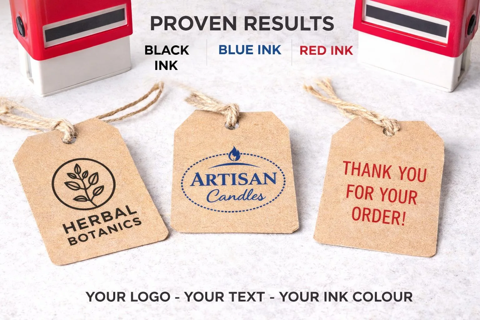 Personalised Self Inking Stamp – Return Address or Logo Stamp for Small Business Packaging