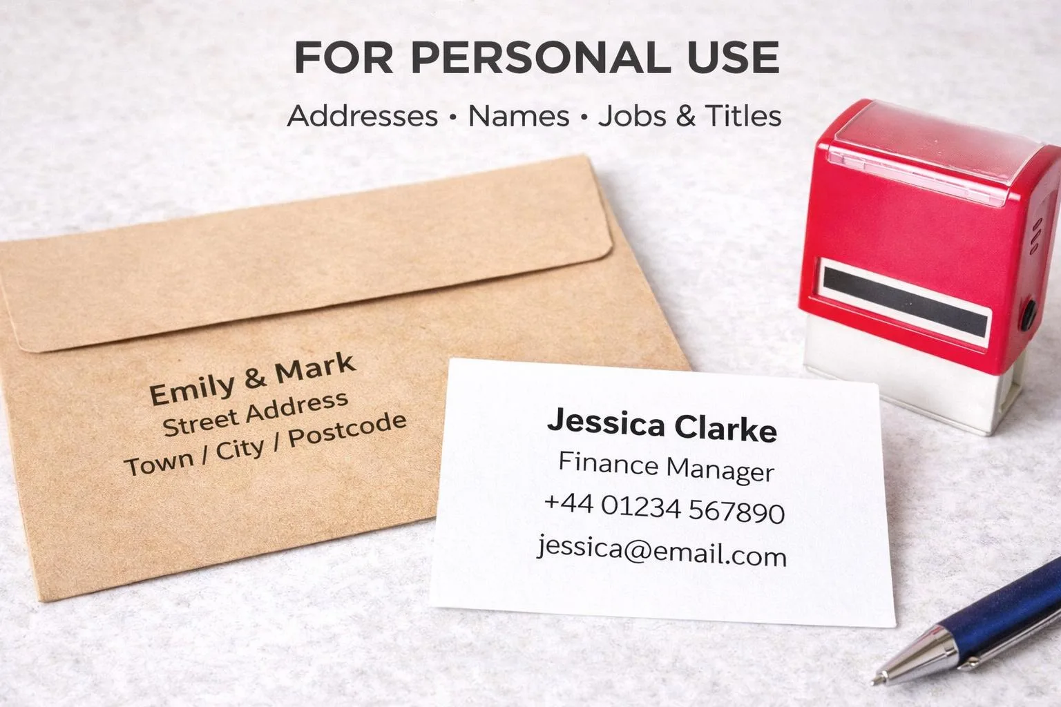 Personalised Self Inking Stamp – Return Address or Logo Stamp for Small Business Packaging