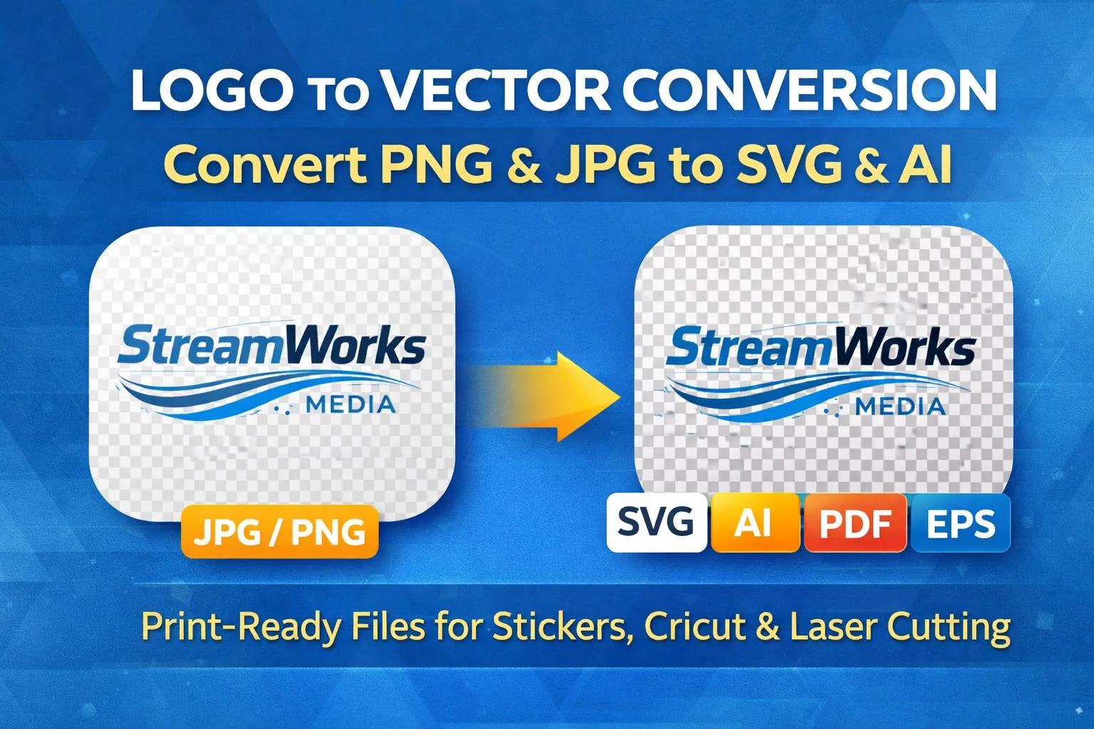 Logo Vector Conversion (png, jpg, svg, ai) - Print-Ready