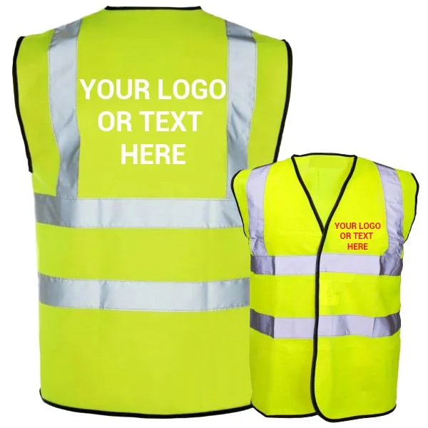Personalized High Visibility Vest: Custom Text or Logo