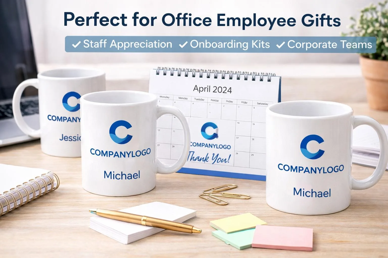 Office Employee Gifts – Custom Logo Coffee Mug, Corporate Staff Gift