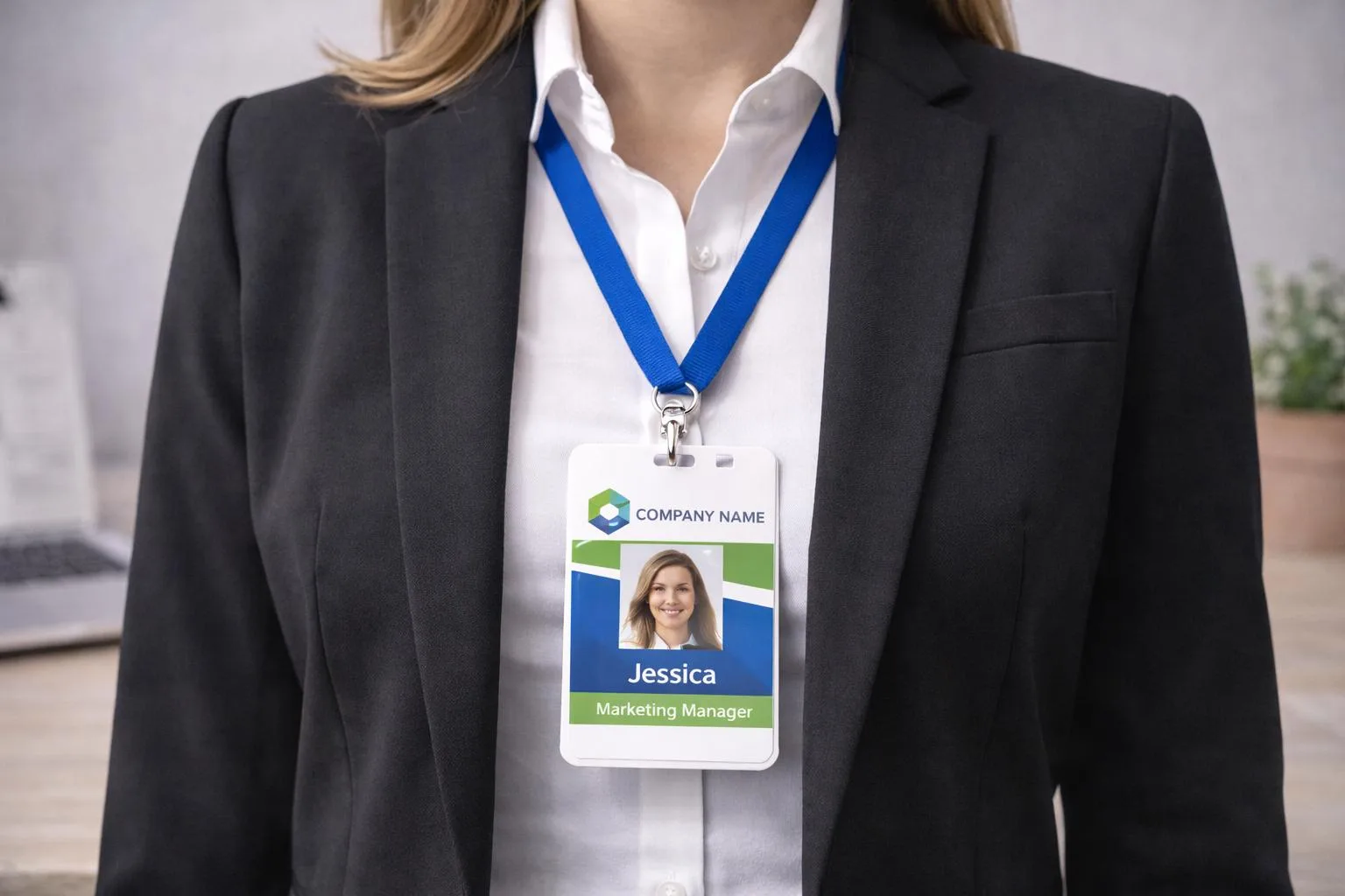 Office Employee Gifts – Custom Logo PVC ID Card, Staff Name Badge