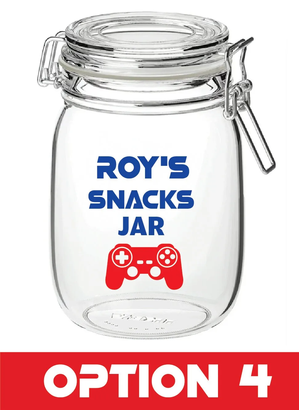 Personalized Gaming Snack Jar Vinyl Decal - Gamer Gift