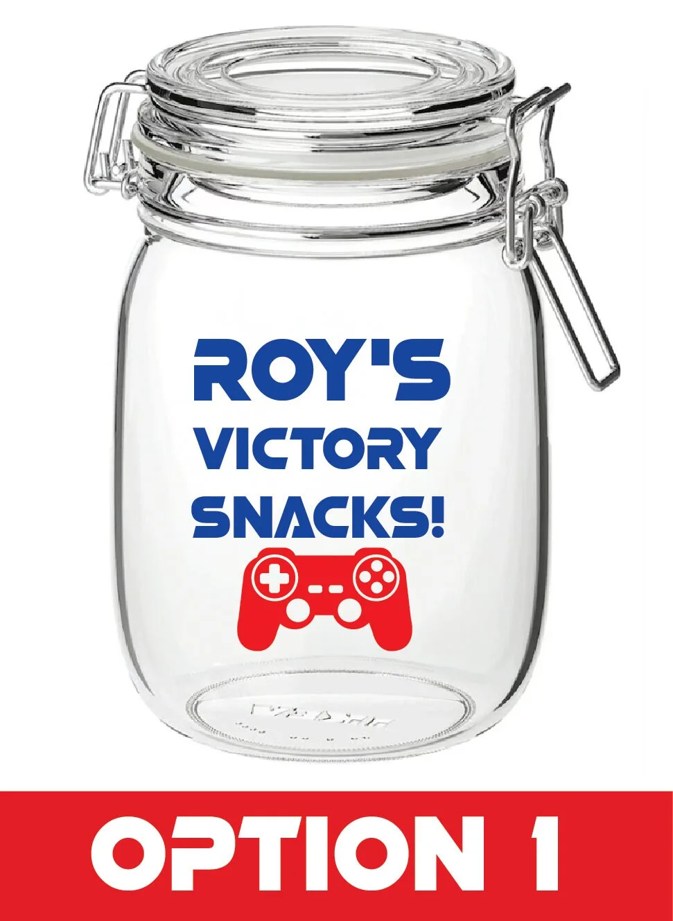 Personalized Gaming Snack Jar Vinyl Decal - Gamer Gift