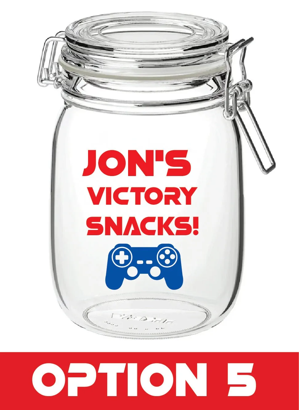 Personalized Gaming Snack Jar Vinyl Decal - Gamer Gift