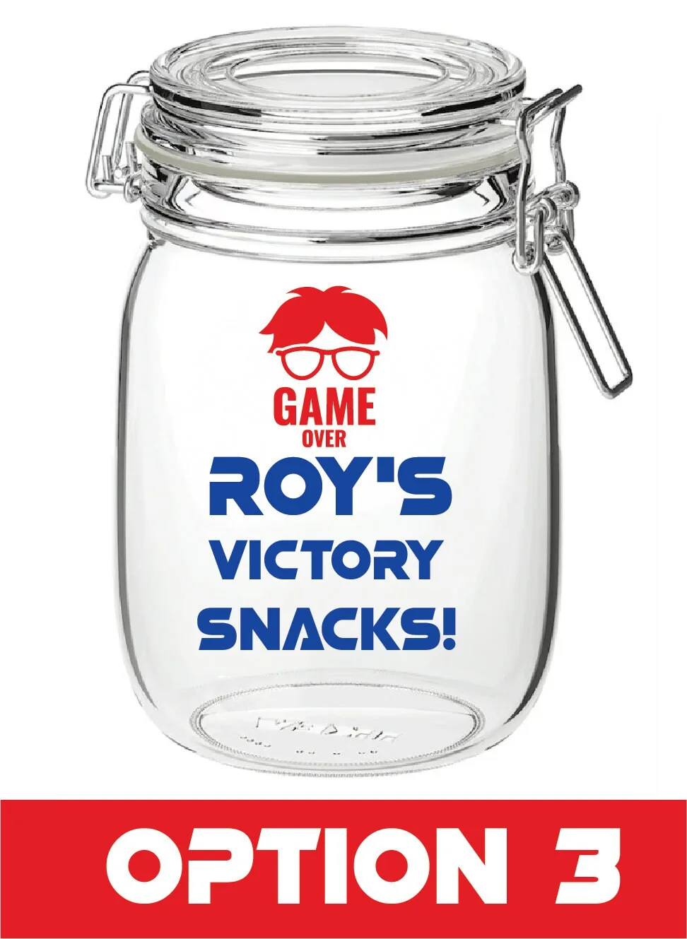 Personalized Gaming Snack Jar Vinyl Decal - Gamer Gift