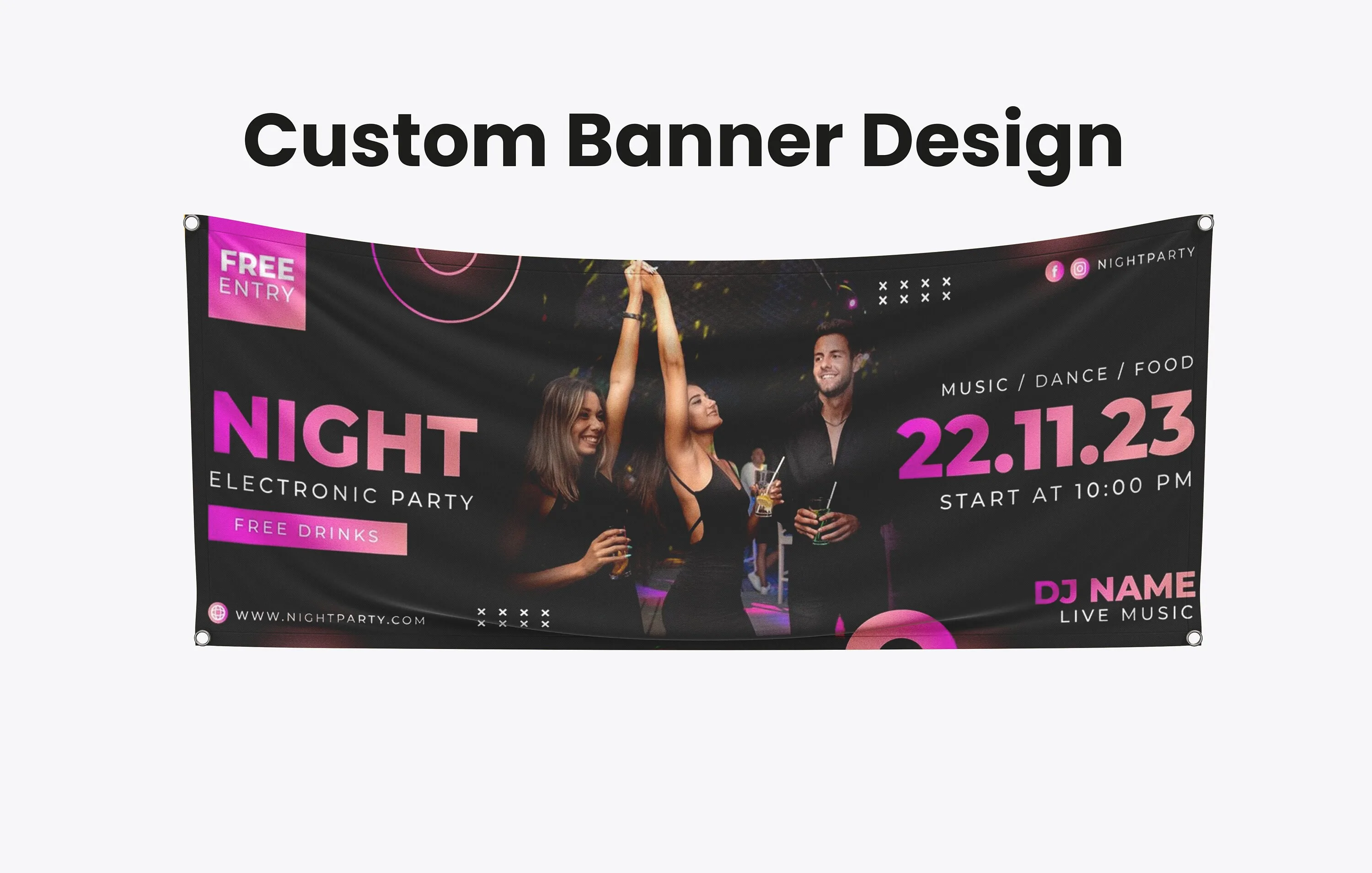 Custom Full Color PVC Banner Printing: Events, Retail, Parties