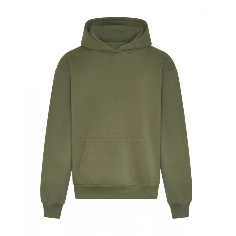 Custom Printed Heavyweight Signature Hoodie — AWDis JH120 in Earthy Green