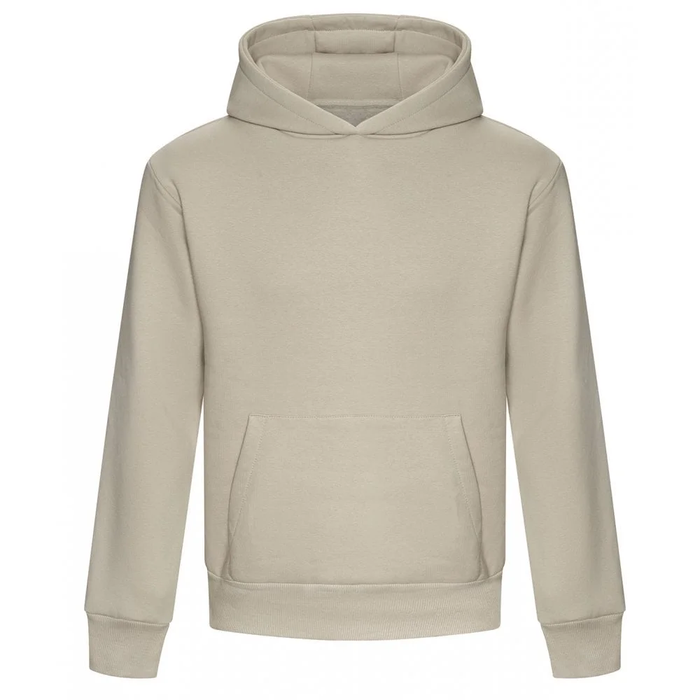 Custom Printed Heavyweight Signature Hoodie — AWDis JH120 in Natural Stone