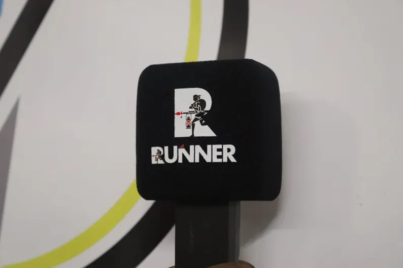 Rode Wireless GO II transmitter with a custom-printed foam cover
